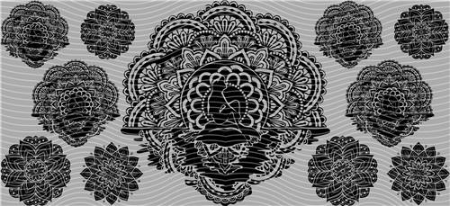 16oz black and white-B 43